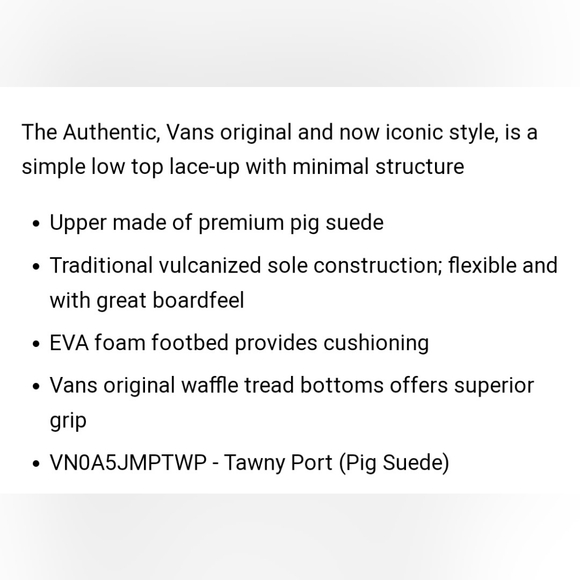 Vans Authentic Pig Suede *NWT* - Picture 5 of 6